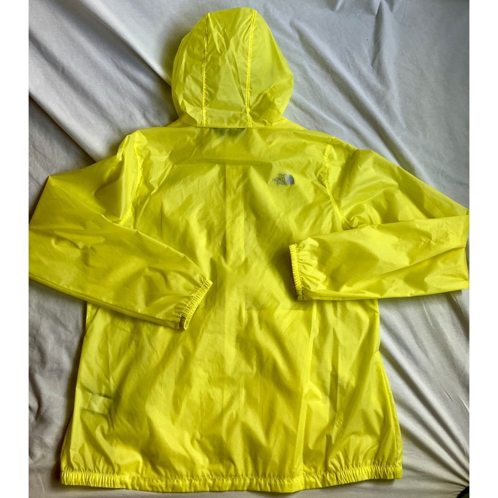The North Face Stow Pocket Hooded Jacket Womens L Yellow Windbreaker - Picture 7 of 10